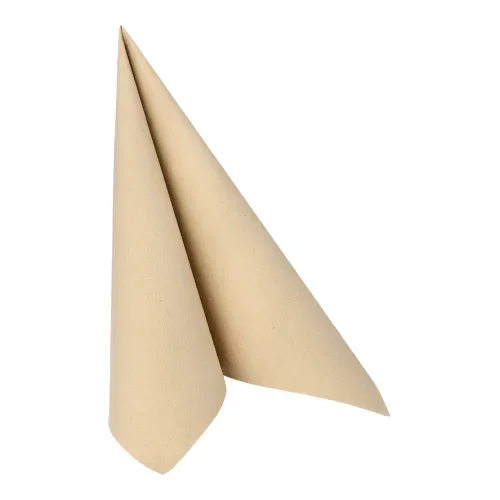 Servetten Royal Collection 1/4 vouw 40 cm x 40 cm zand met papierverpakking