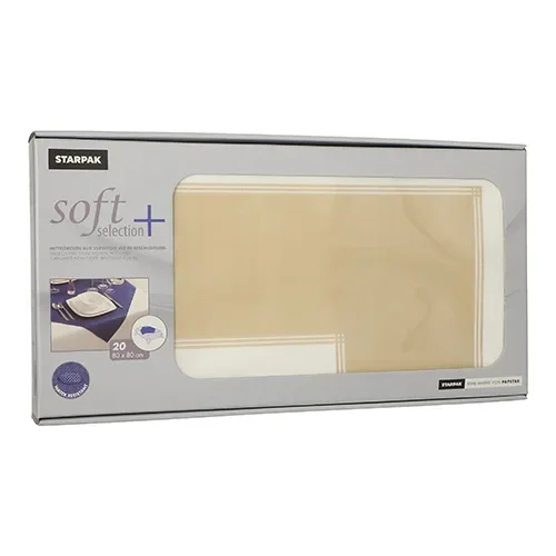 Napperons, nonwoven “soft selection plus” 80 cm x 80 cm zand Frame
