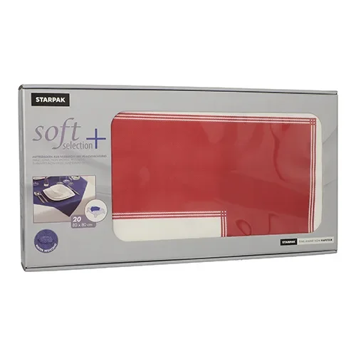 Napperons, nonwoven “soft selection plus” 80 cm x 80 cm bordeaux Frame