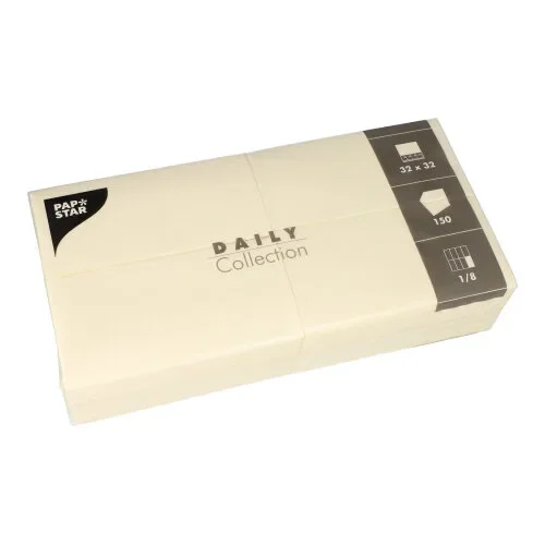 Servetten “Daily Collection” 1/8 vouw 32 cm x 32 cm champagne