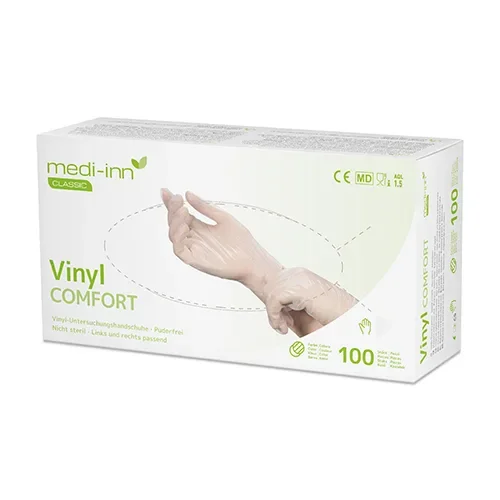 Medi-Inn Classic Handschoenen Vinyl poedervrij Comfort maat M