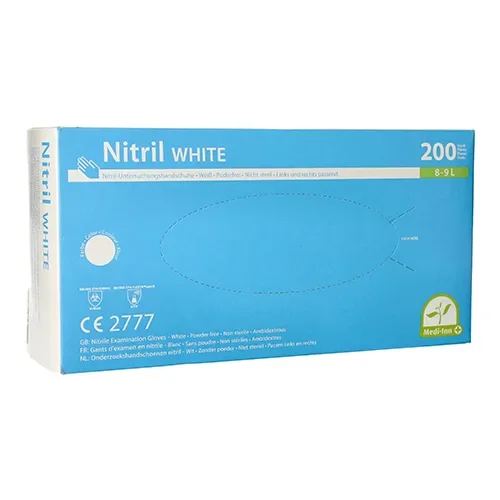 Medi-Inn Handschoenen Nitril poedervrij White wit maat L