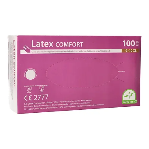 Medi-Inn PS Handschoenen Latex poedervrij Comfort wit/natuur Maat maat XL