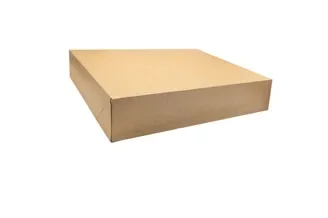 Cateringdozen, karton 35,7 x 24,7 x 8 cm bruin / wit