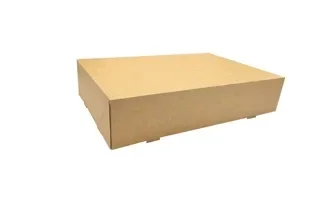Cateringdozen, karton 46,4 x 31,3 x 8 cm bruin / wit