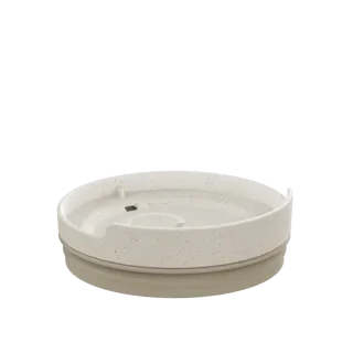 Deksels voor herbruikbare bekers Circulcup sippy met ring, PP Ø 8 cm beige graphite "Circulware