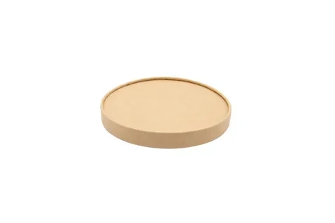 Deksels voor saladebakken, karton Ø 15 cm bruin Kraft