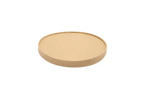 Deksels voor saladebakken, karton Ø 18,5 cm bruin Kraft