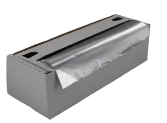 Aluminiumfolie in dispenserdoos, aluminium 30 cm x 250 m 11 µm zilver