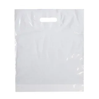 Draagtassen, LDPE 37 x 44/4 cm 40 µm wit