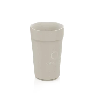 Herbruikbare bekers Circulcup 400 ml, PP Ø 8 x 13 cm beige graphite Circulware