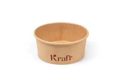 Foodcontainers 120 ml, karton Ø 9,2 x 4,2 cm bruin Kraft