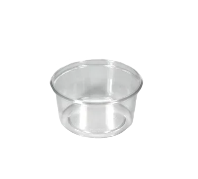 Saladebakken “rond” 250 ml, PS Ø 10,1 x 4,8 cm transparant