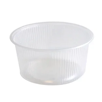Saladebakken “rond” 200 ml, PP Ø 10,1 x 4,3 cm transparant