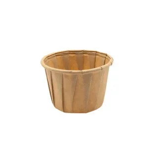 Sauscups 35 ml (1,25 oz), papier Ø 4,3 x 3 cm bruin