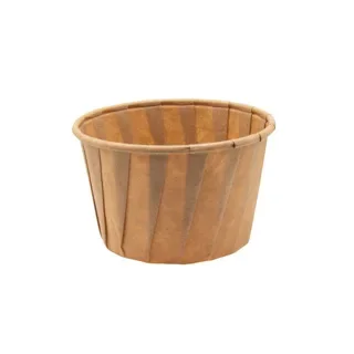 Sauscups 90 ml (3,25 oz), papier Ø 6,3 x 4,1 cm bruin