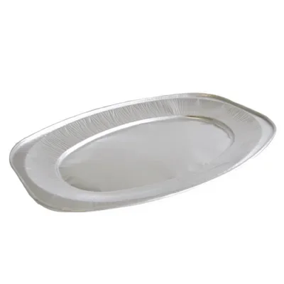 Schalen ovaal, aluminium 35,5 x 24,5 x 2 cm zilver