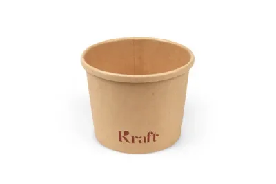 Soepbekers 350 ml (12 oz), karton Ø 9,8 x 7,5 cm bruin Kraft
