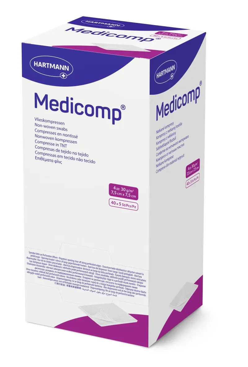 Medicomp Bl steriel 4-laags 10 x 10 cm